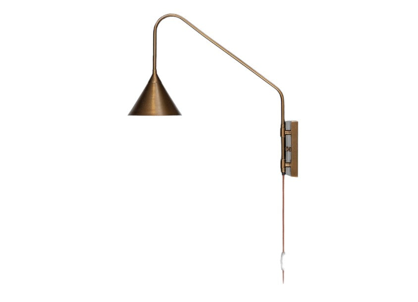 Thottam Swing Arm Wall Lamp - Antique Brass