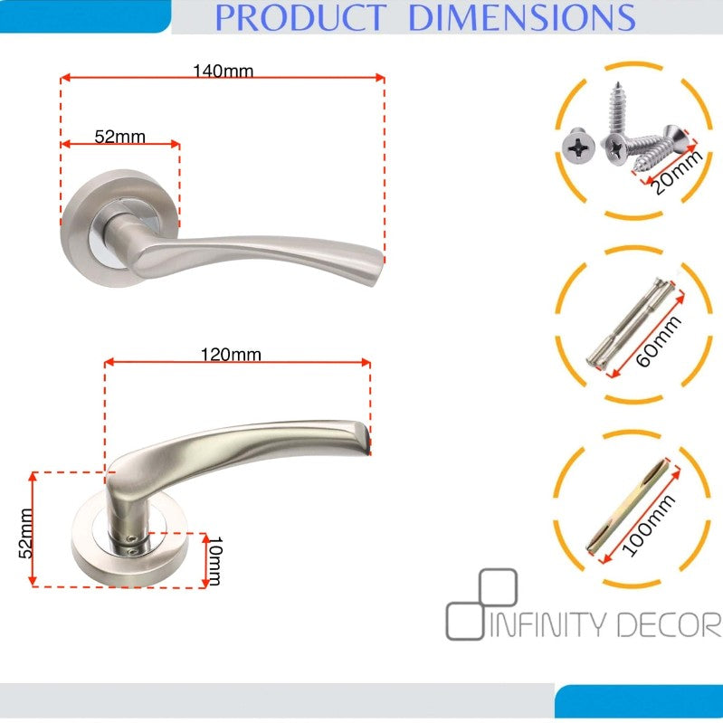 Mercury Lever Door Handle Dual Tone