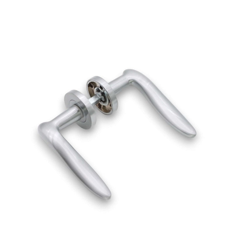 Türgriff mit Senza-Hebel, satiniertes Chrom