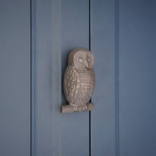 Heurtoir de porte Hibou Bronze Vieilli