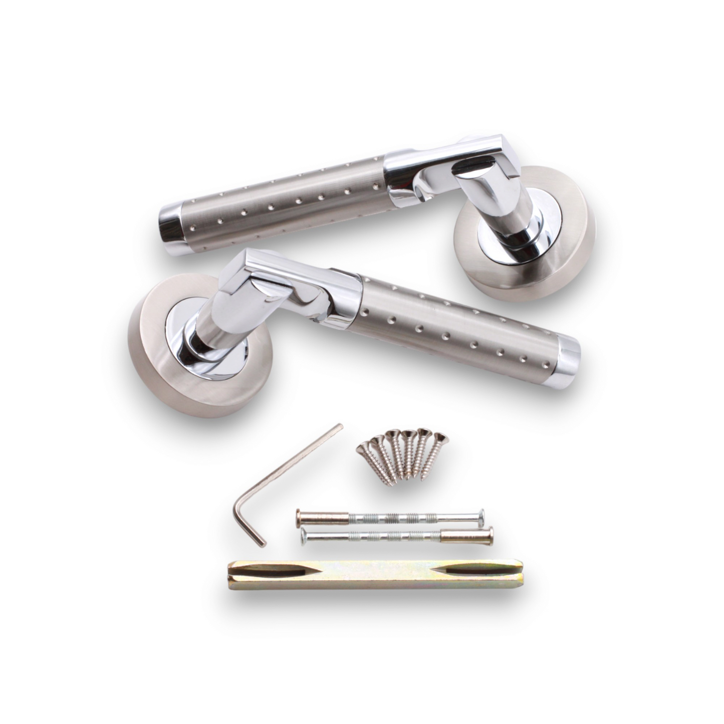 Dual Tone Lever on Rose Door Handle Home Decor