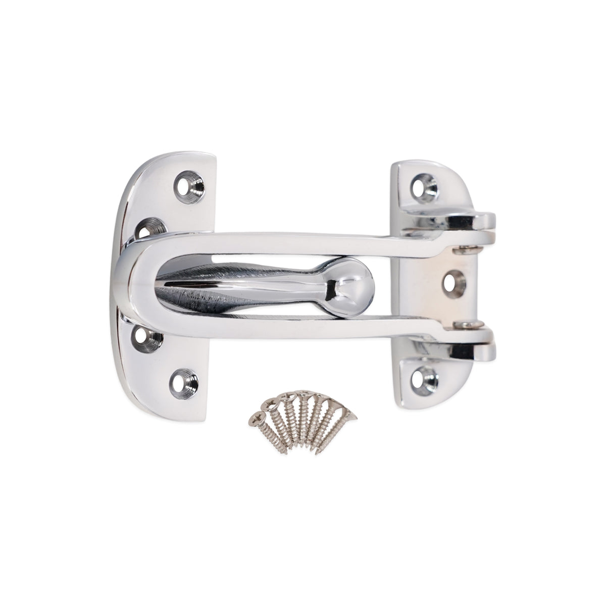Polished Chrome Brass Door Guard Home Decor