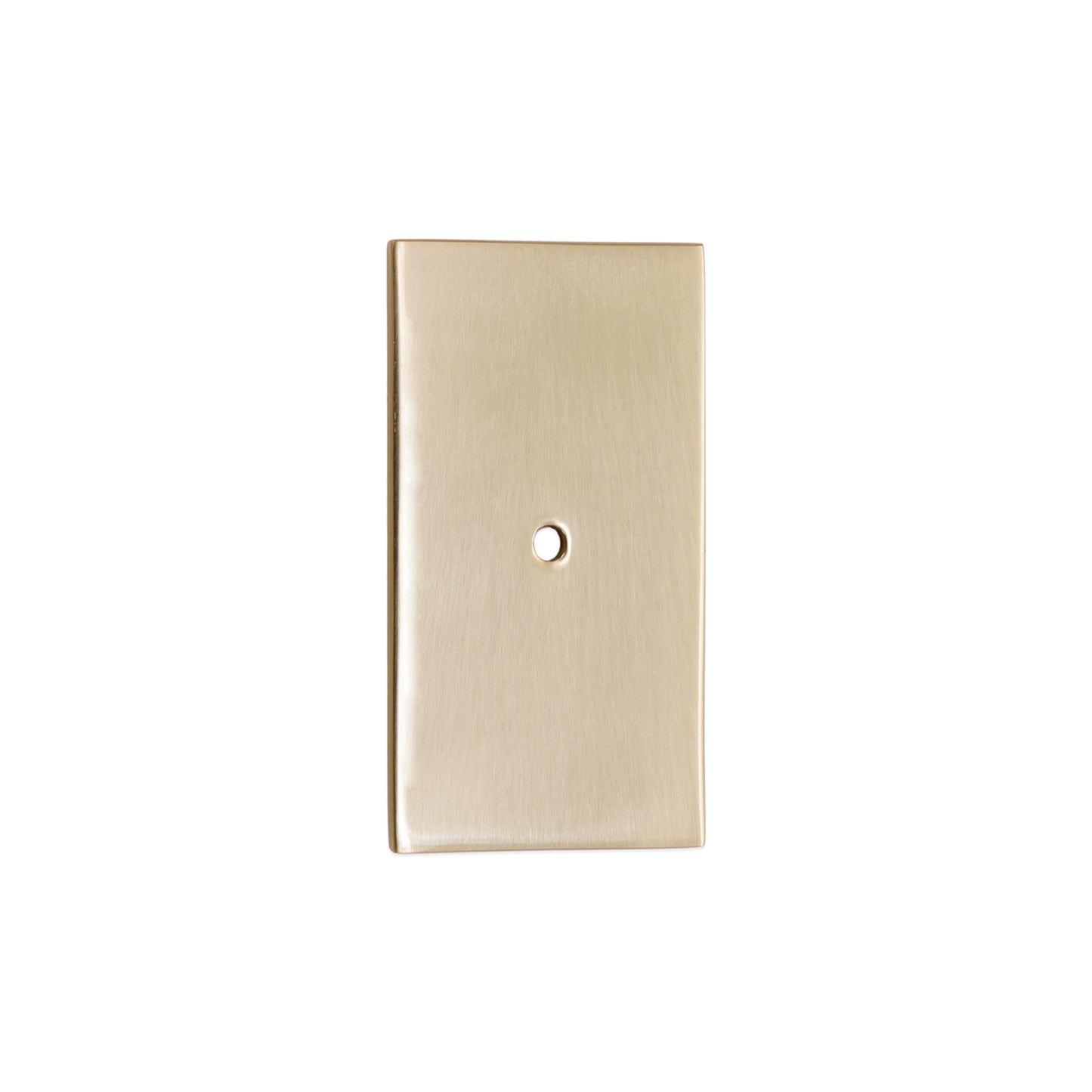 Rectangle Backplate for Cupboard Knobs Satin Brass