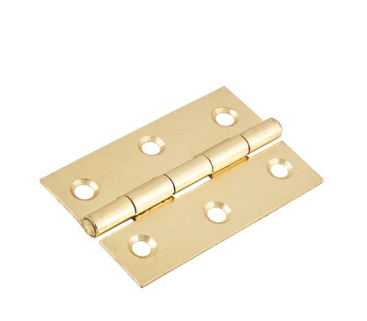 NON CE Mild Steel Butt Hinges - Electro Brass