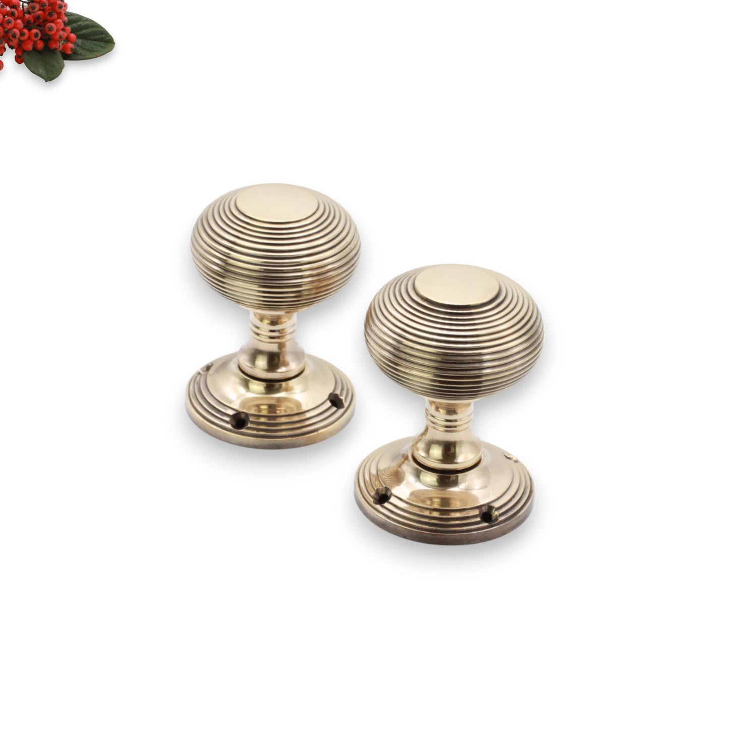 Bienenstock-Türknauf, 55 mm, gealtertes Messing