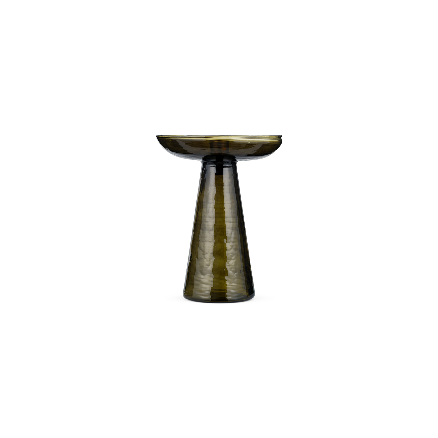 Avyn Recycled Glass Candle Holder - Forest Green
