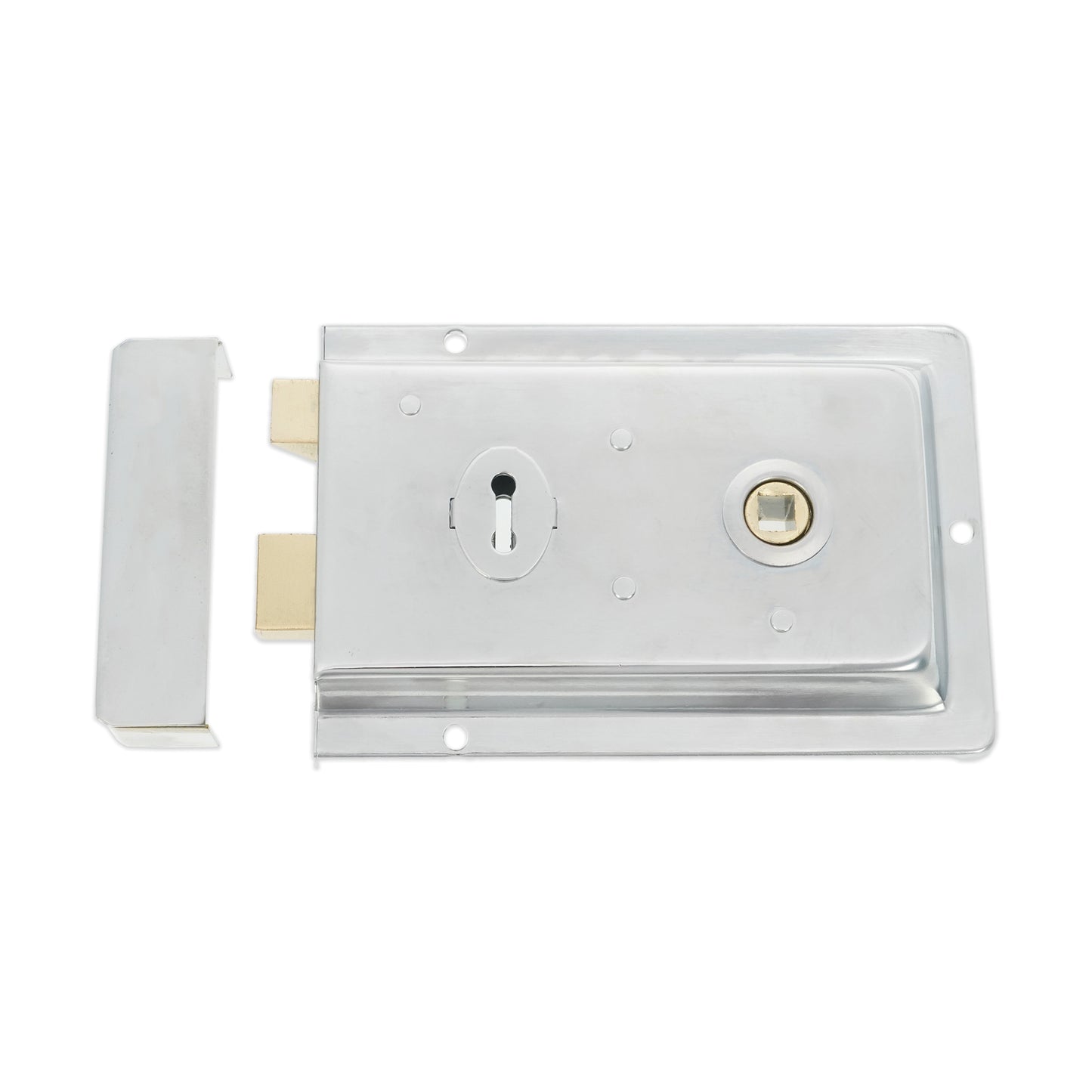 Iron Rim Lock - Fluted Polished Chrome
