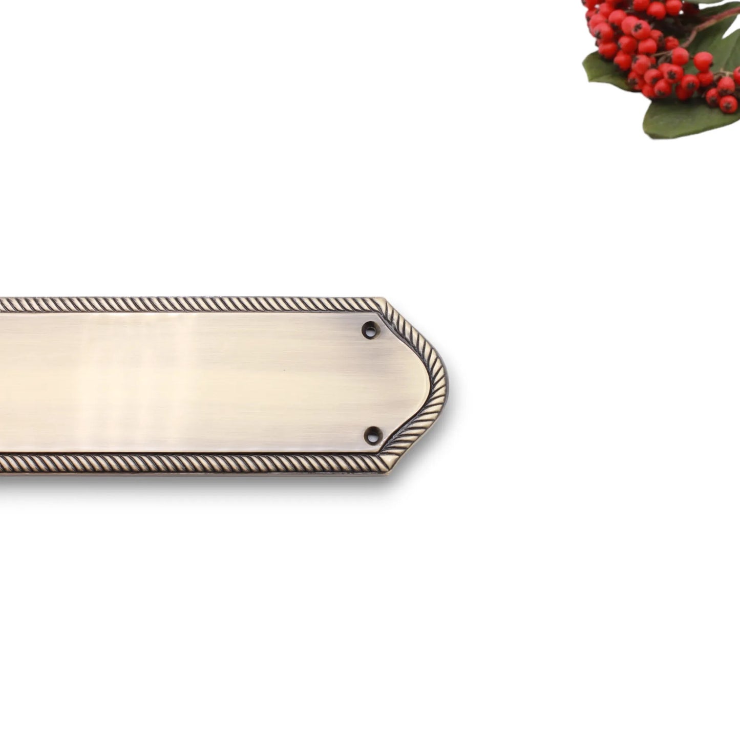 Georgische halbrunde Fingerplatte, 295 mm, antikes Messing