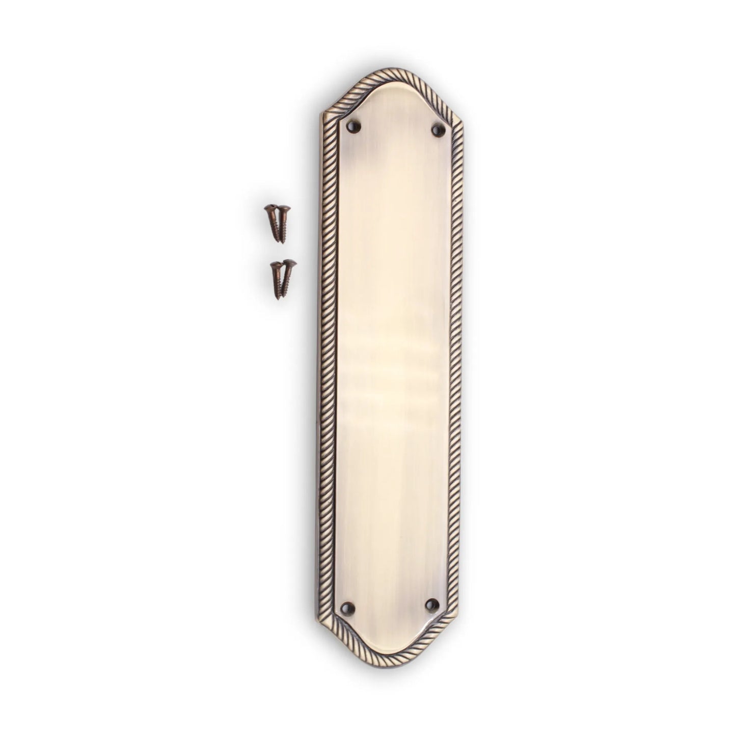 Georgische halbrunde Fingerplatte, 295 mm, antikes Messing