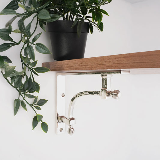 Beehive Medium Shelf Bracket Polished Nickel