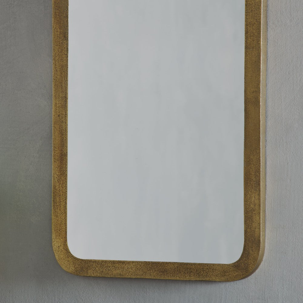 Ungura Rounded Mirror - Antique Brass - Small