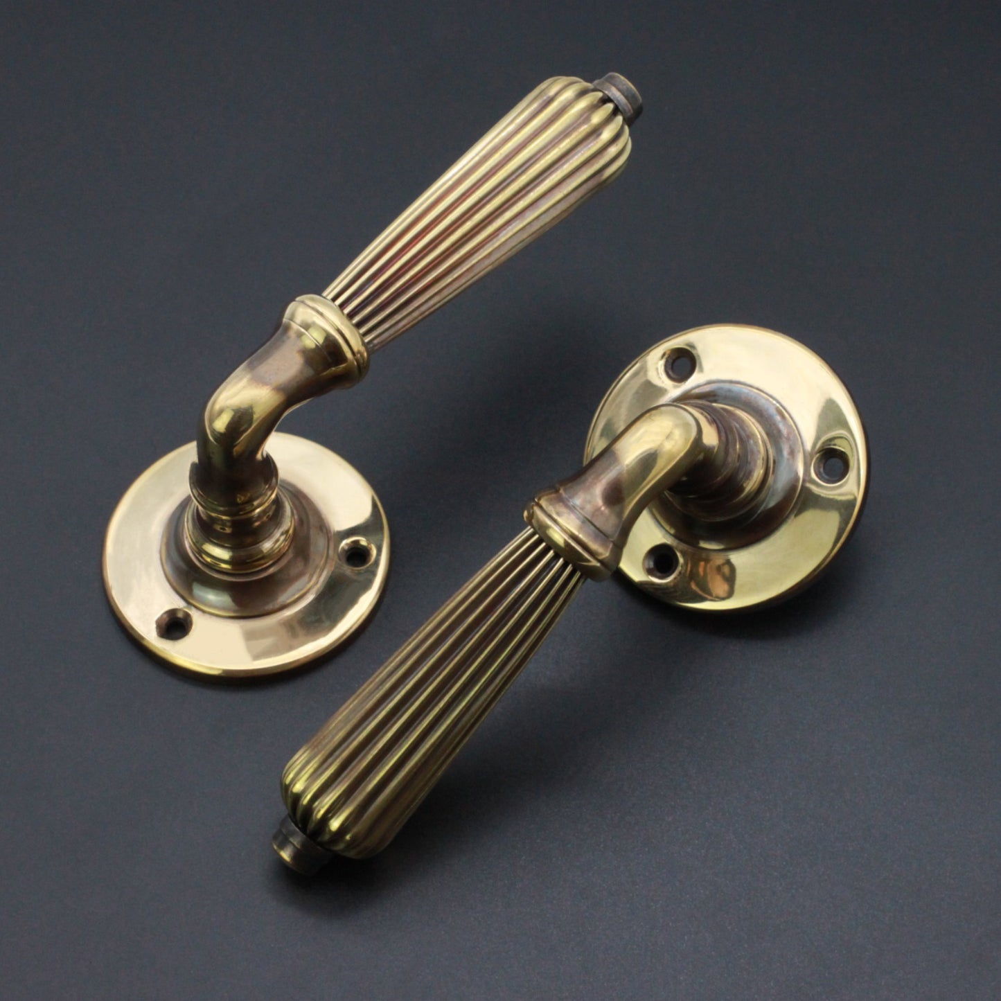 Regency Lever Door Handle Aged Brass