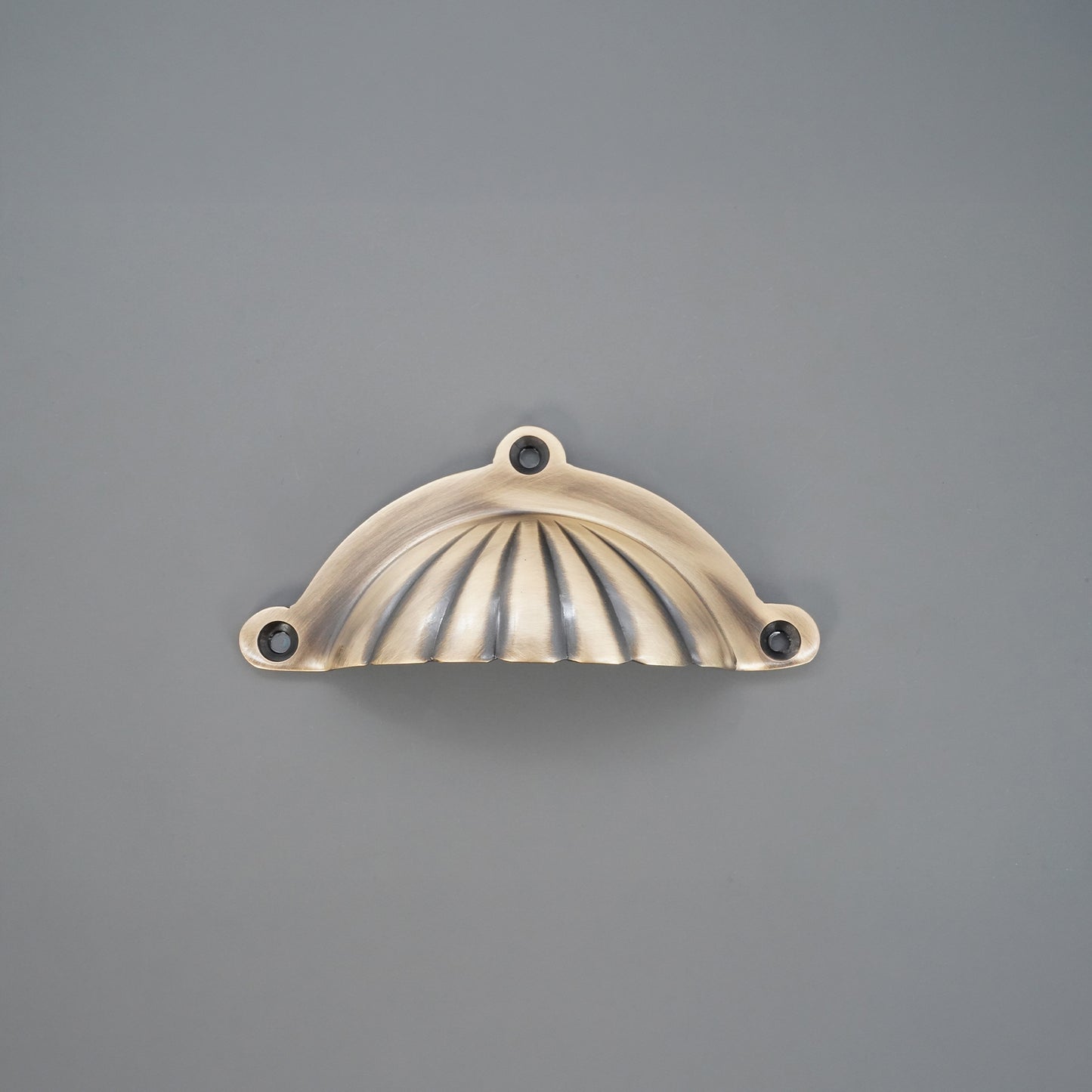 Shell Cup Pull Antique Brass