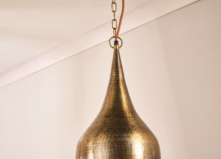 Quinn Statement Hammered Metal Pendant