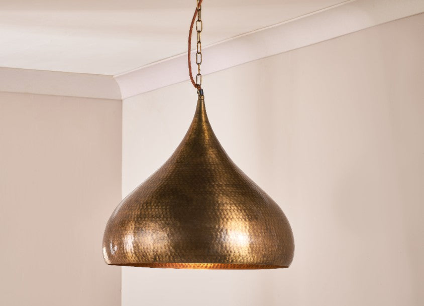 Quinn Statement Hammered Metal Pendant