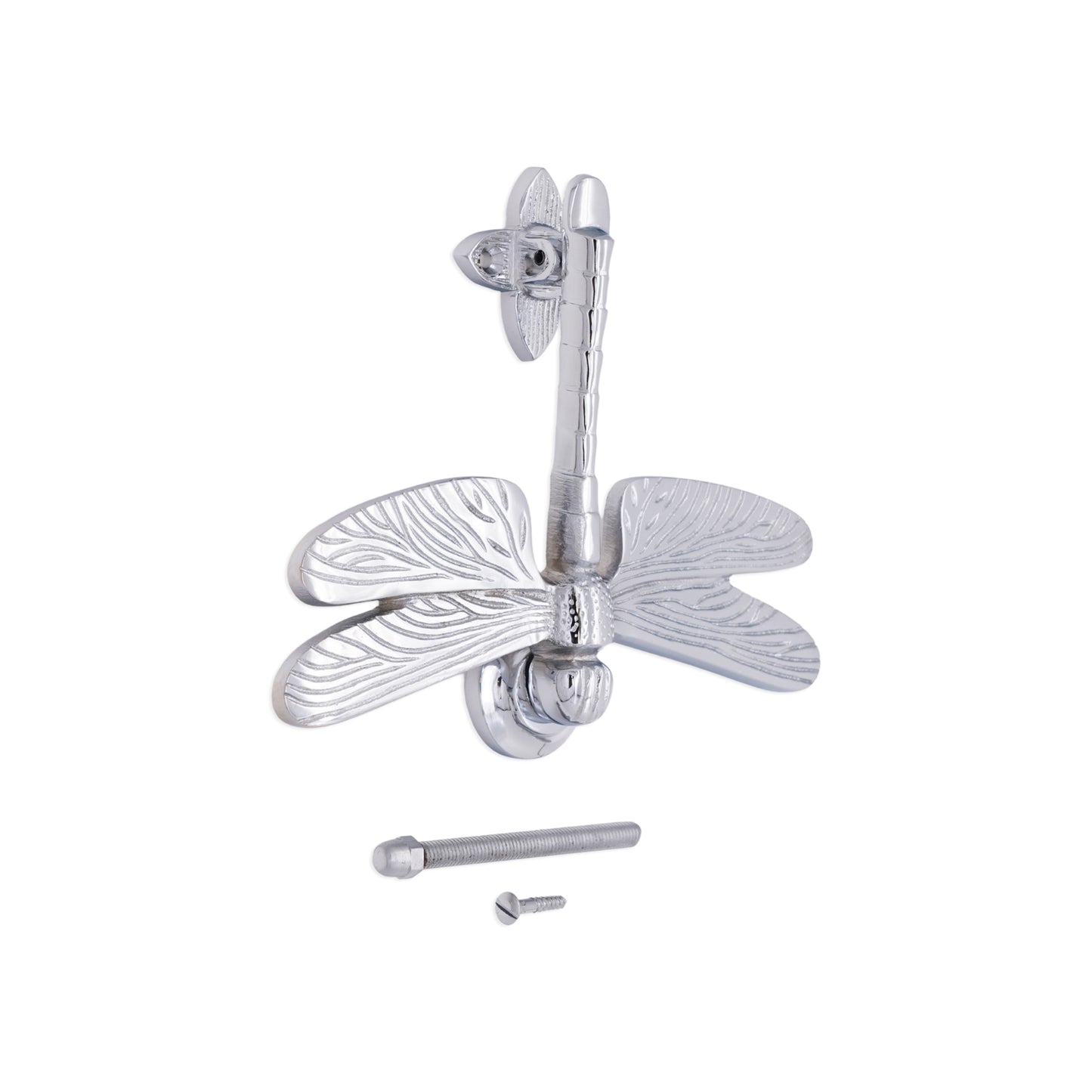 Polished Chrome Dragonfly Door Knocker Home Decor