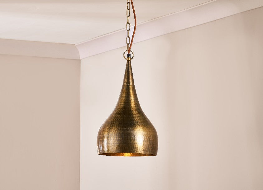 Quinn Statement Hammered Metal Pendant