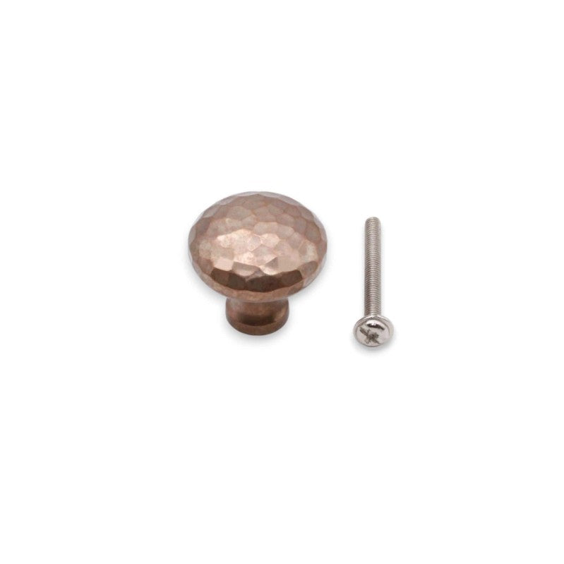 Gehämmerter Pilz 32mm Schrankknopf Antik