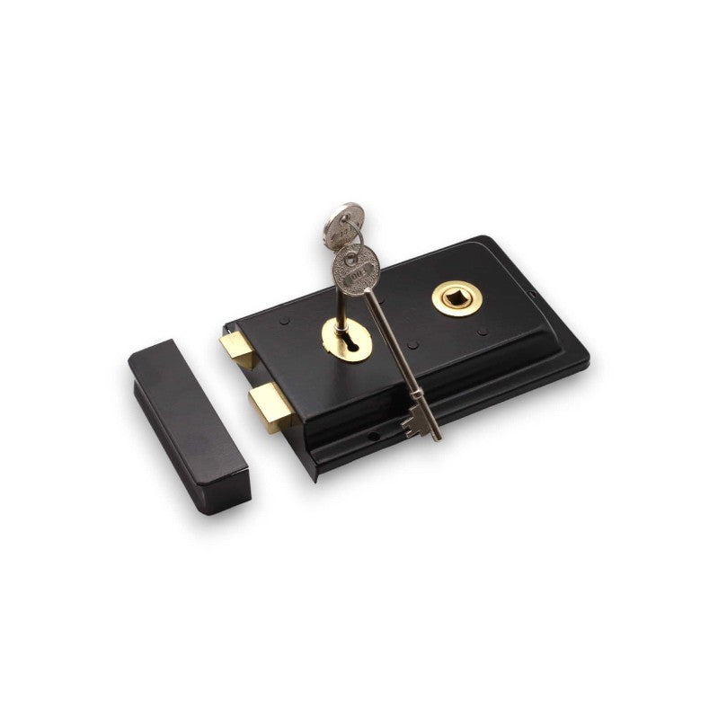Iron Rim Lock - Fluted