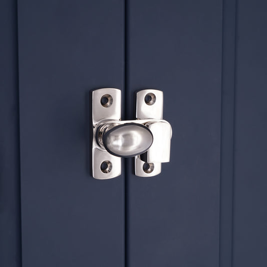 Oval Cupboard Latch Polished Nickel