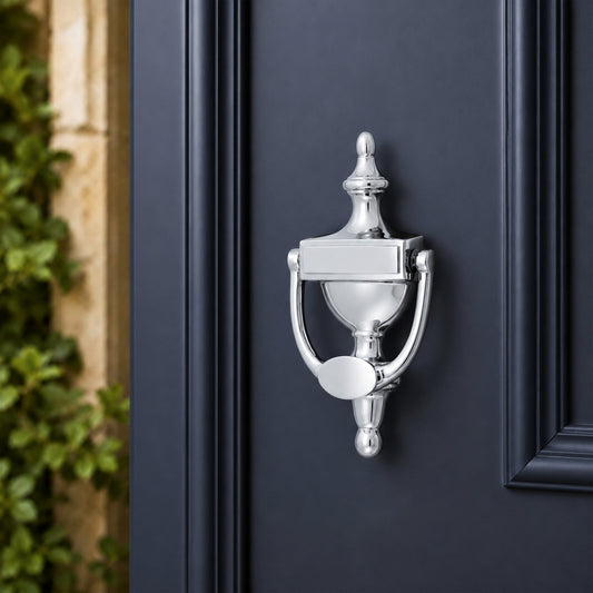 Victorian Door Knocker 150mm Polished Chrome