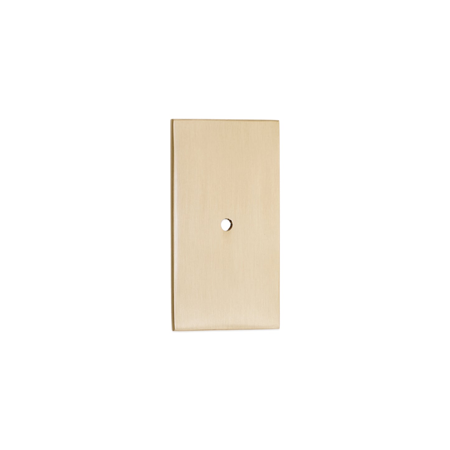 Rectangle Backplate for Cupboard Knobs Polished Brass
