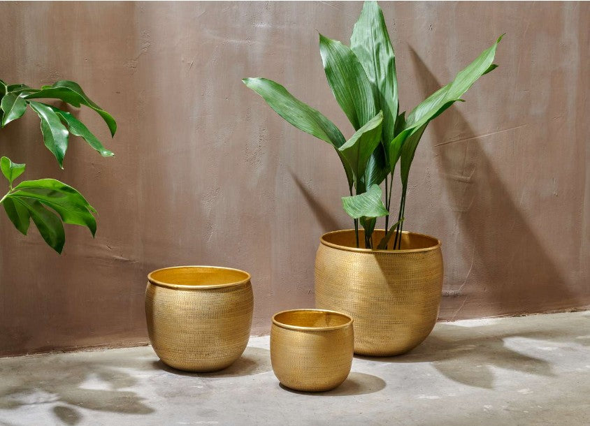 Antique Brass Planter Home Decor