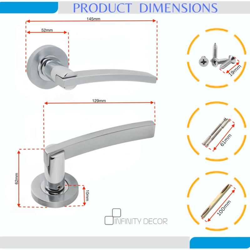 Carol Lever Door Handle Dual Tone