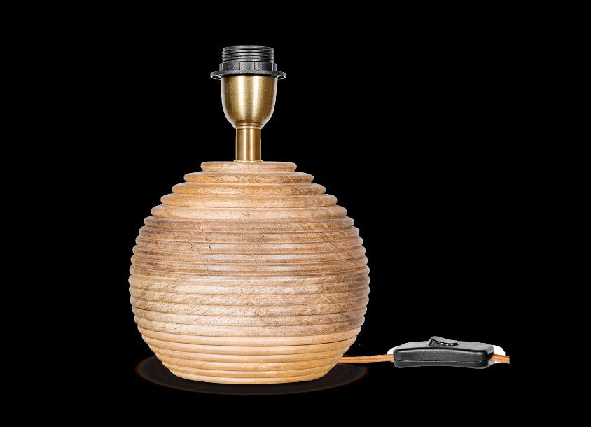 Drisana Mango Wood Bedside Table Lamp