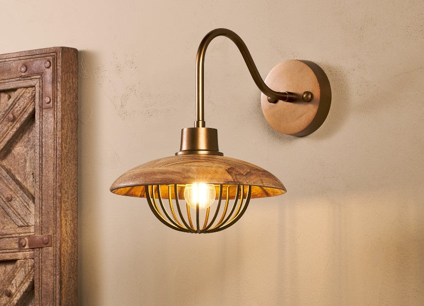 Wood Wall Lamp Home Decor