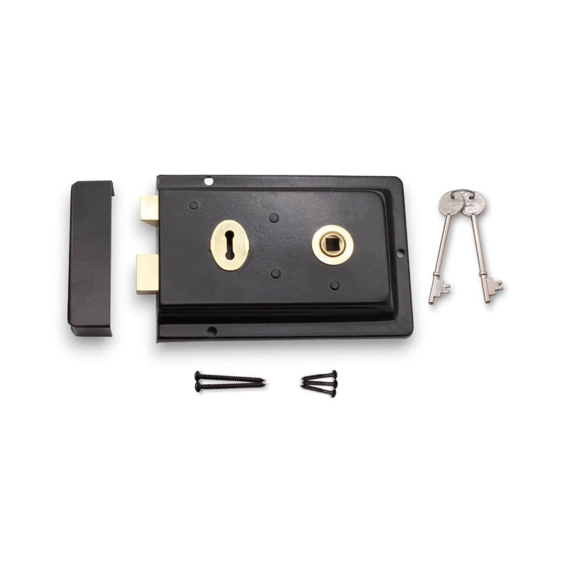 Iron Rim Lock - Fluted