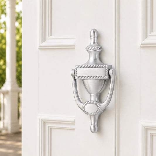 Heurtoir de porte géorgien 150 mm Chrome satiné