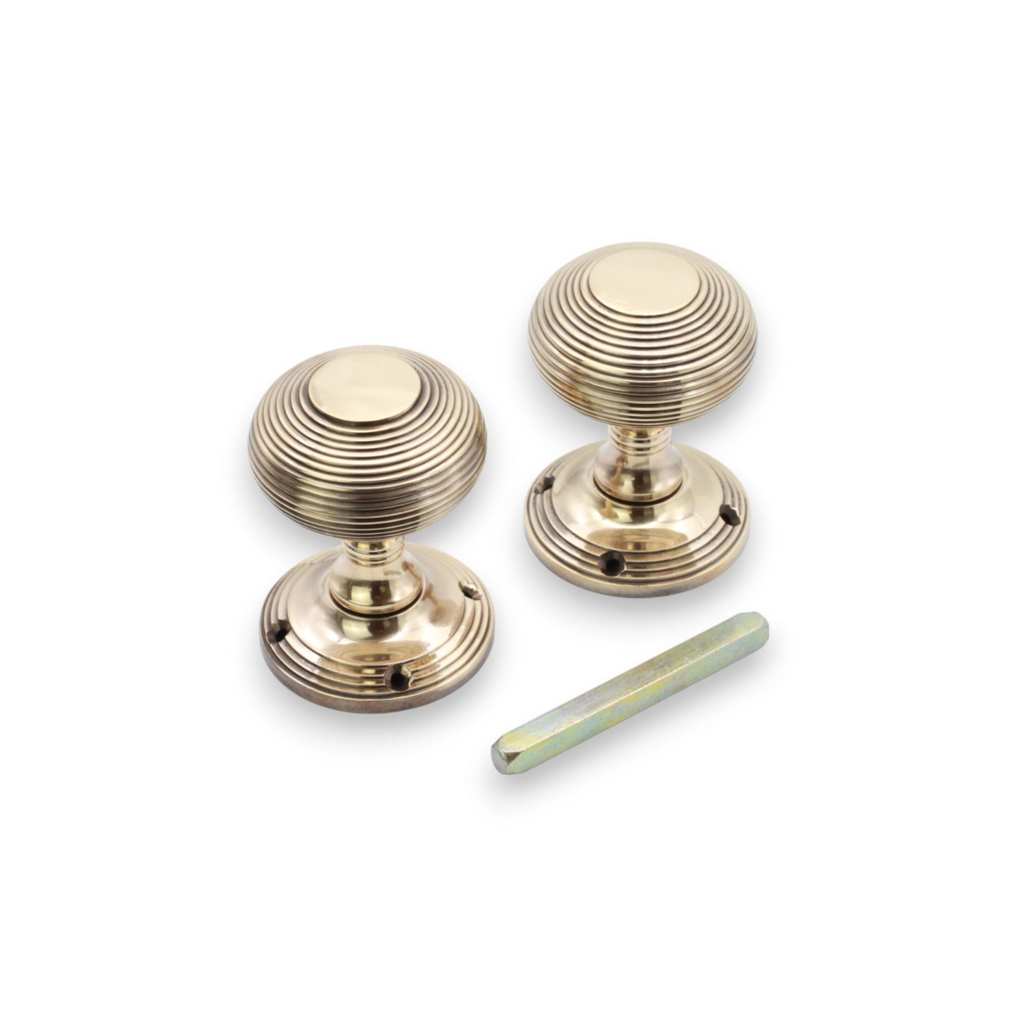Bienenstock-Türknauf, 55 mm, gealtertes Messing