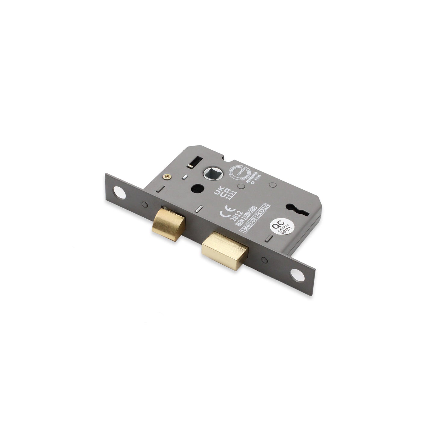 2.5" CE 3 Lever Mortice Sash Lock FD60 - Polished Chrome