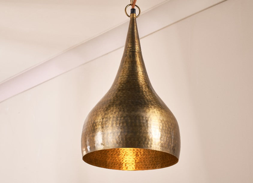 Quinn Statement Hammered Metal Pendant