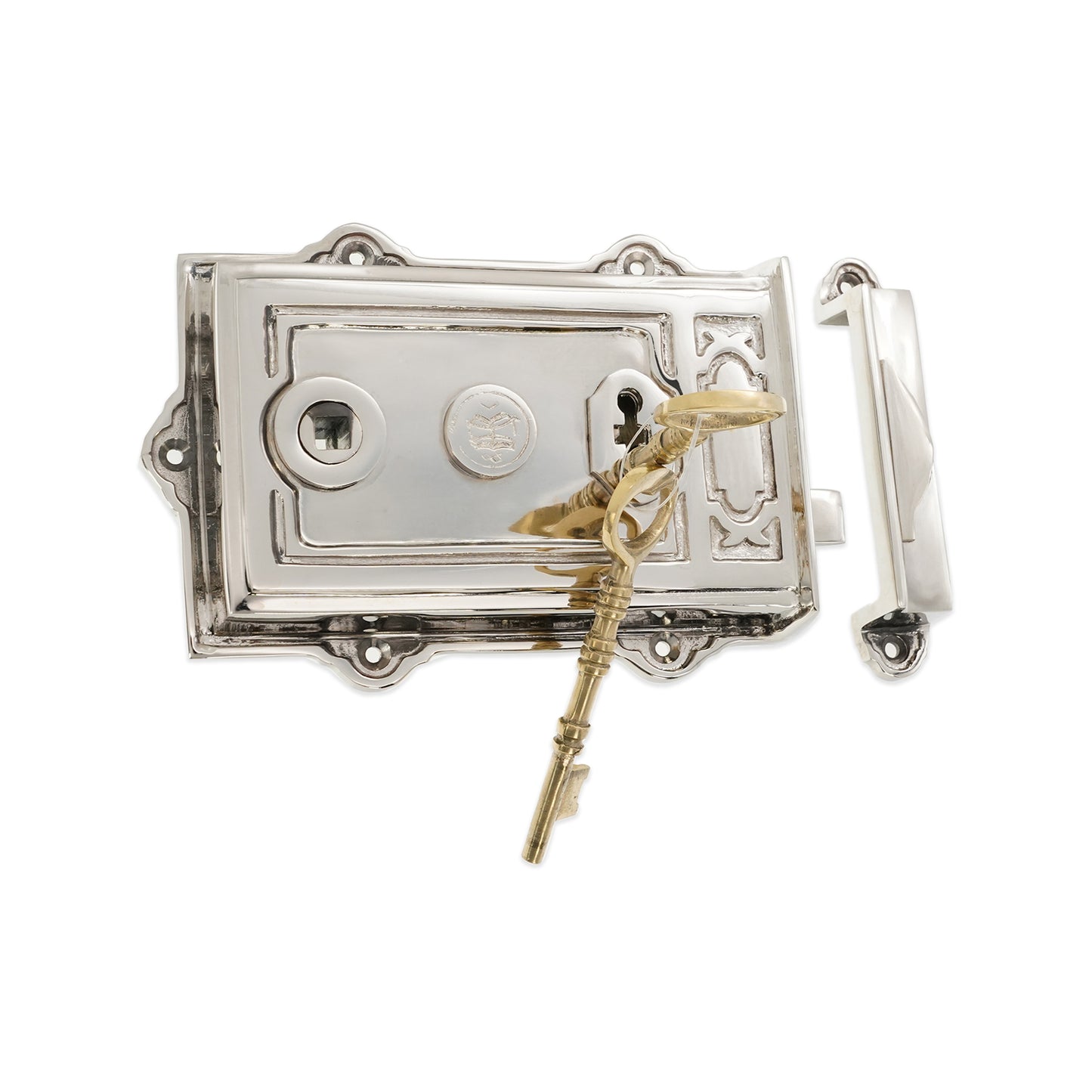 Davenport Rim Lock Polished Nickel