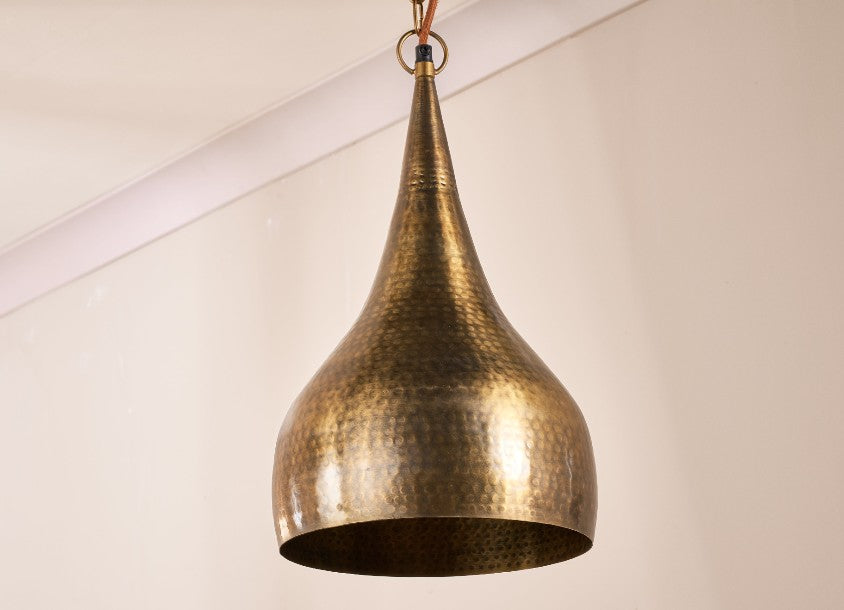 Quinn Statement Hammered Metal Pendant