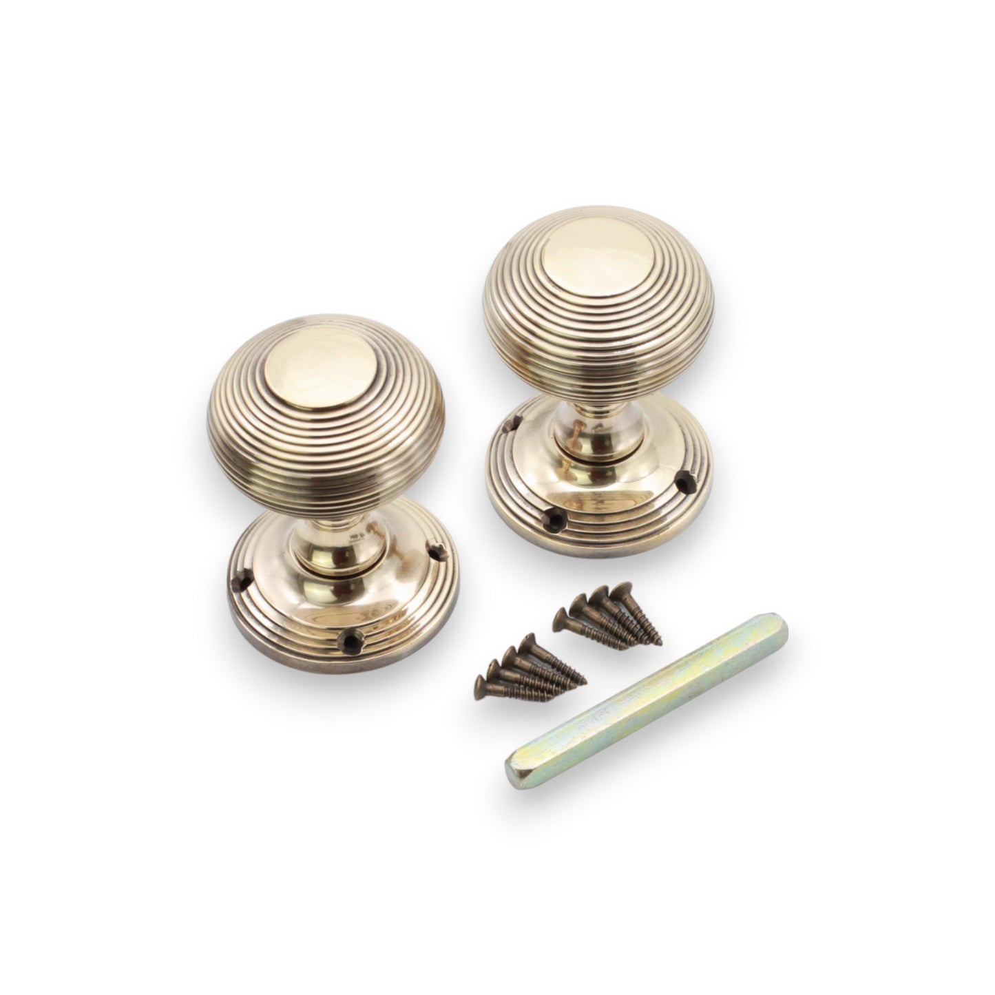 Bienenstock-Türknauf, 55 mm, gealtertes Messing