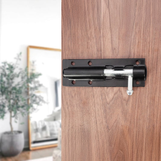 Verrou de canon en fer - Droit 3" Noir