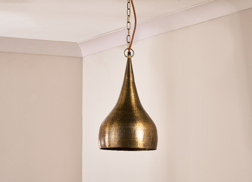 Quinn Statement Hammered Metal Pendant