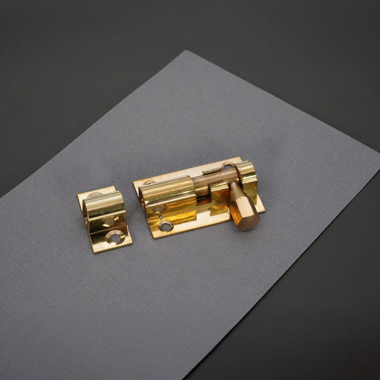 Brass Barrel Bolt 38mm Polished Brass