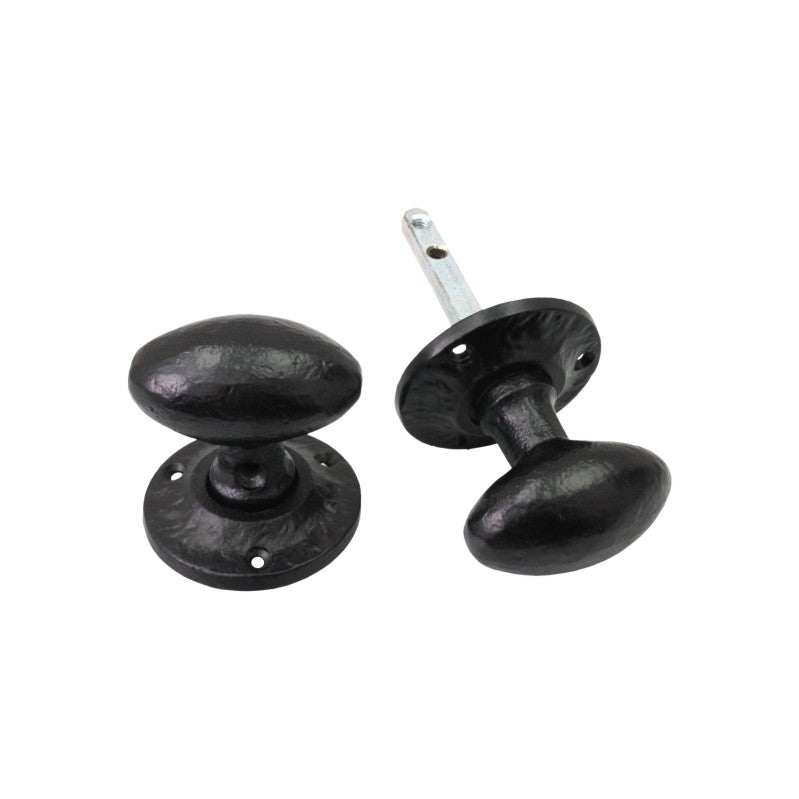 Black Oval Rim Door Knob Home Decor