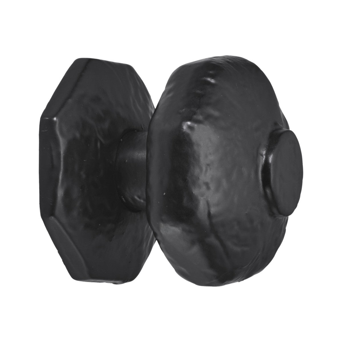Octagonal Black Centre Door Knob Home Decor