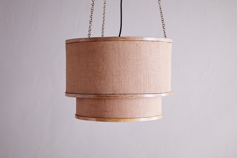 Darat Mango Wood & Jute Pendant - Natural