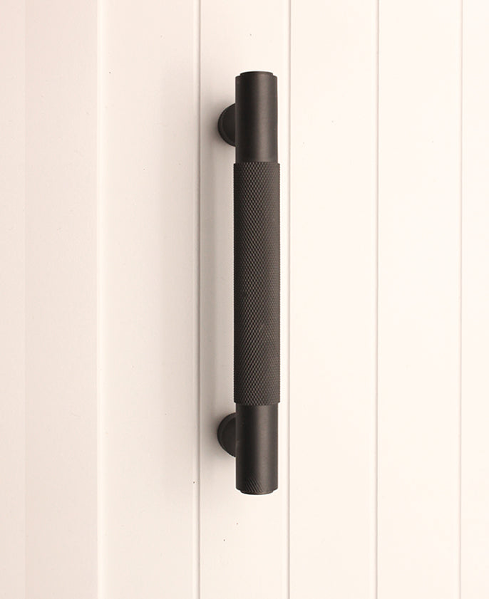 Knurled Cabinet Bar Handles Gunmetal Grey Home Decor