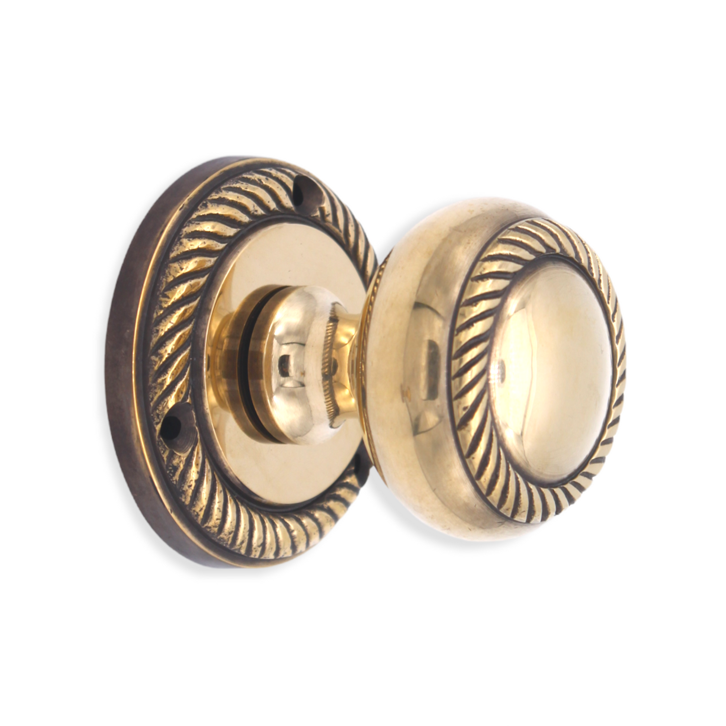 Aged Brass Georgian Mortice Door Knob Home Decor
