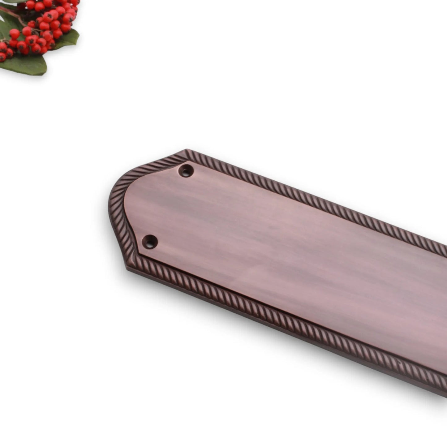 Georgische halbrunde Fingerplatte, 295 mm, gealterte Bronze