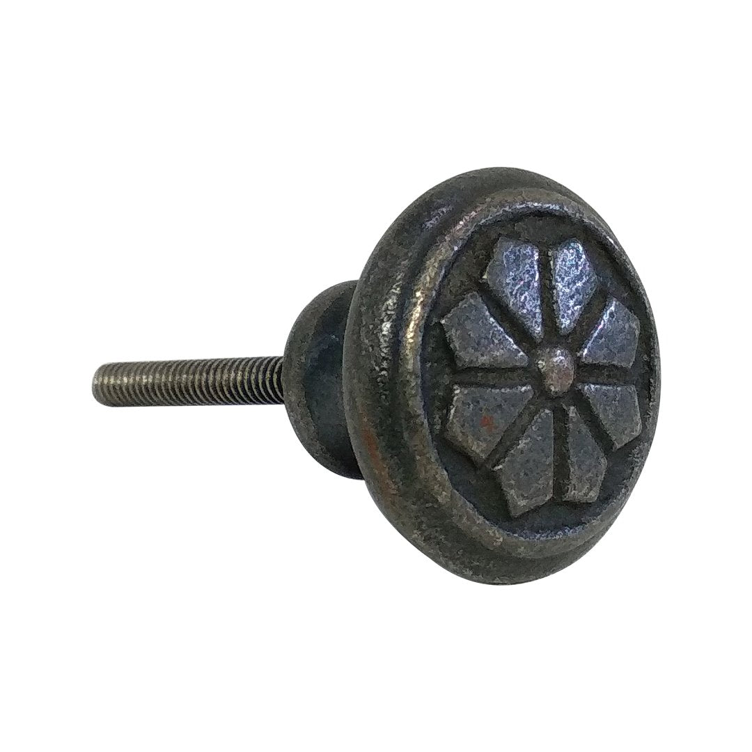 Round Design Black Cast Iron Cabinet Pulls