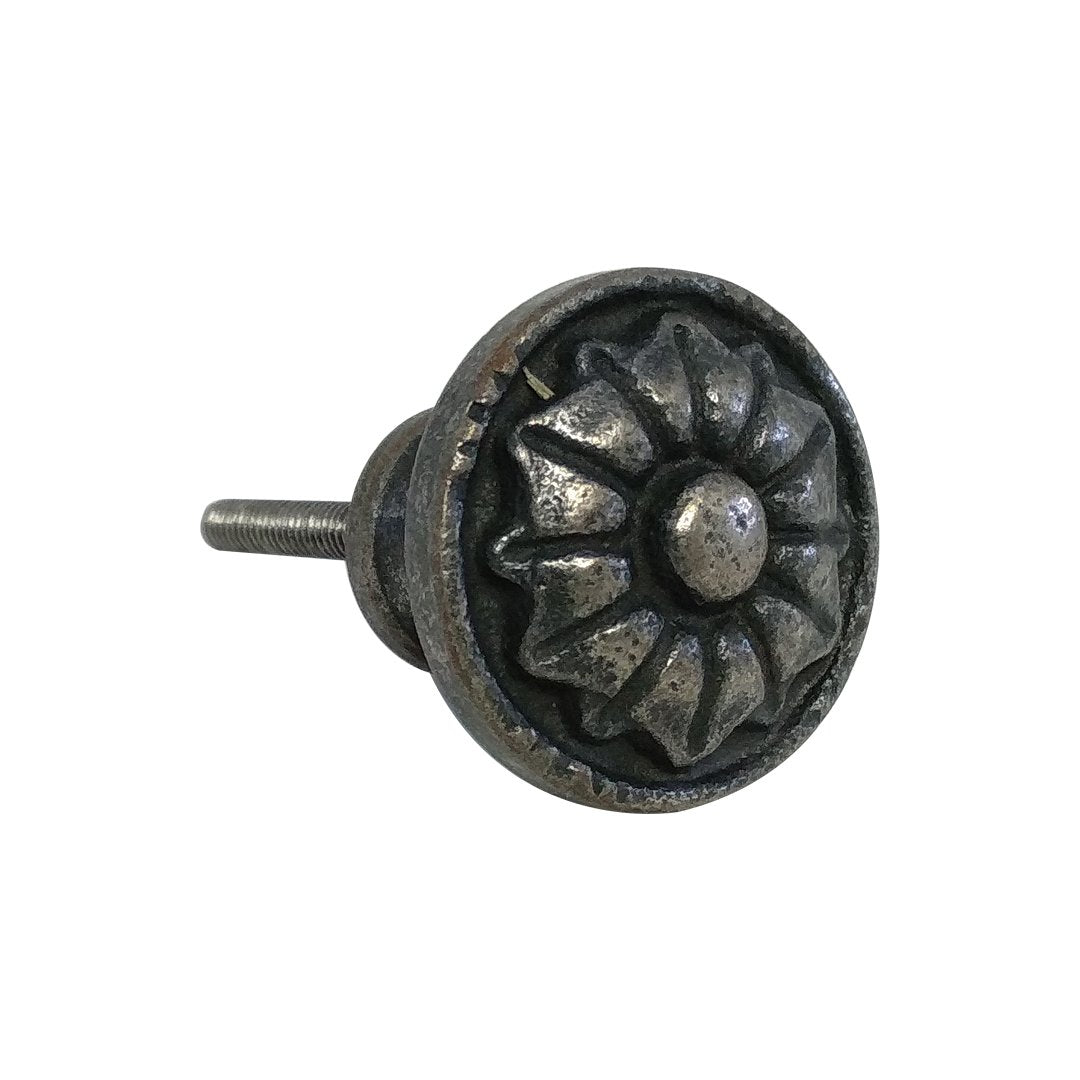 Round Design Black Cast Iron Cabinet Pulls