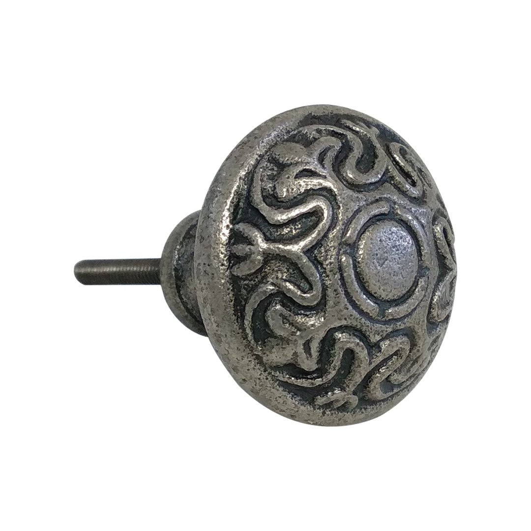 Round Design Black Cast Iron Cabinet Pulls